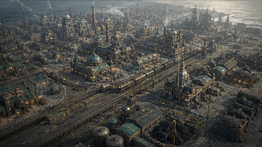 Iron Meridian: Hold a fractured continent through diplomacy, rail logistics, and war. Scene 2.