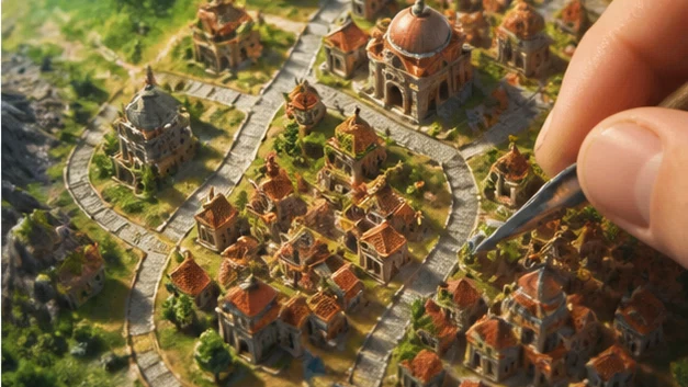 Pocket Planet: Sculpt a tiny world and watch its civilizations improvise. Scene 3.