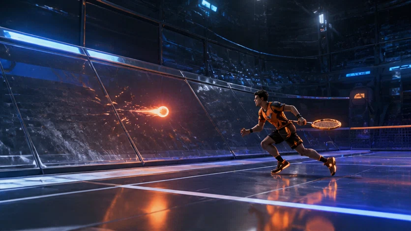 Rocket Court: Turn wall-runs and ricochets into a brutal three-on-three match. Scene 1.