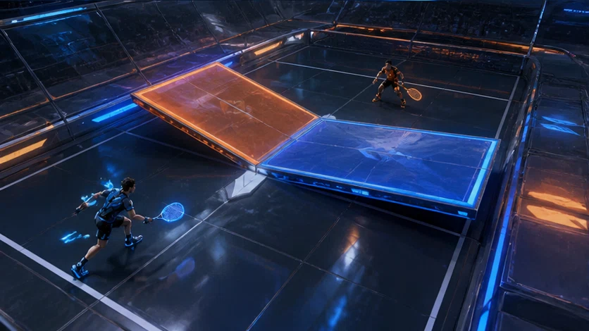 Rocket Court: Turn wall-runs and ricochets into a brutal three-on-three match. Scene 2.