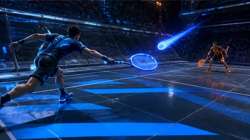 Rocket Court: Turn wall-runs and ricochets into a brutal three-on-three match. Scene 3.