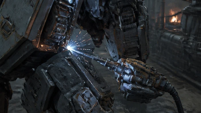 Steel Tempest: Pilot repair-scarred mechs through continent-sized storms. Scene 3.