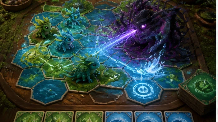 Wild Signal: Build strange creature combinations from a deck that evolves between rounds. Scene 2.