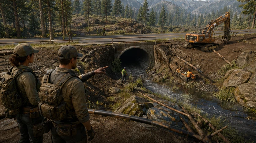 Wildworks: Restore an ecosystem by balancing wildlife, weather, and careful machines. Scene 2.